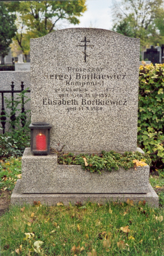 Grave of Sergei and Elisabeth Bortkiewicz in Vienna