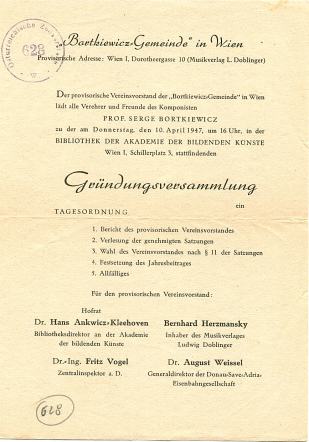 Founding Meeting in 1947